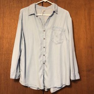 Chambray button down top